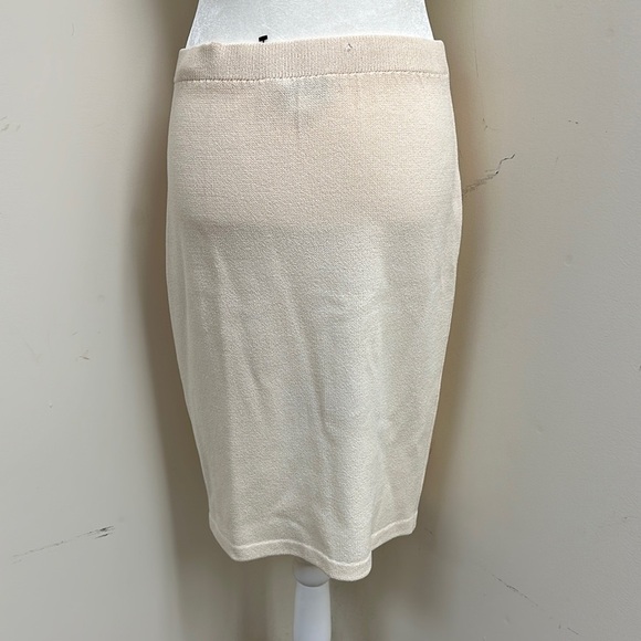 St. John Cream Pencil Midi Skirt for Work - Picture 4 of 6
